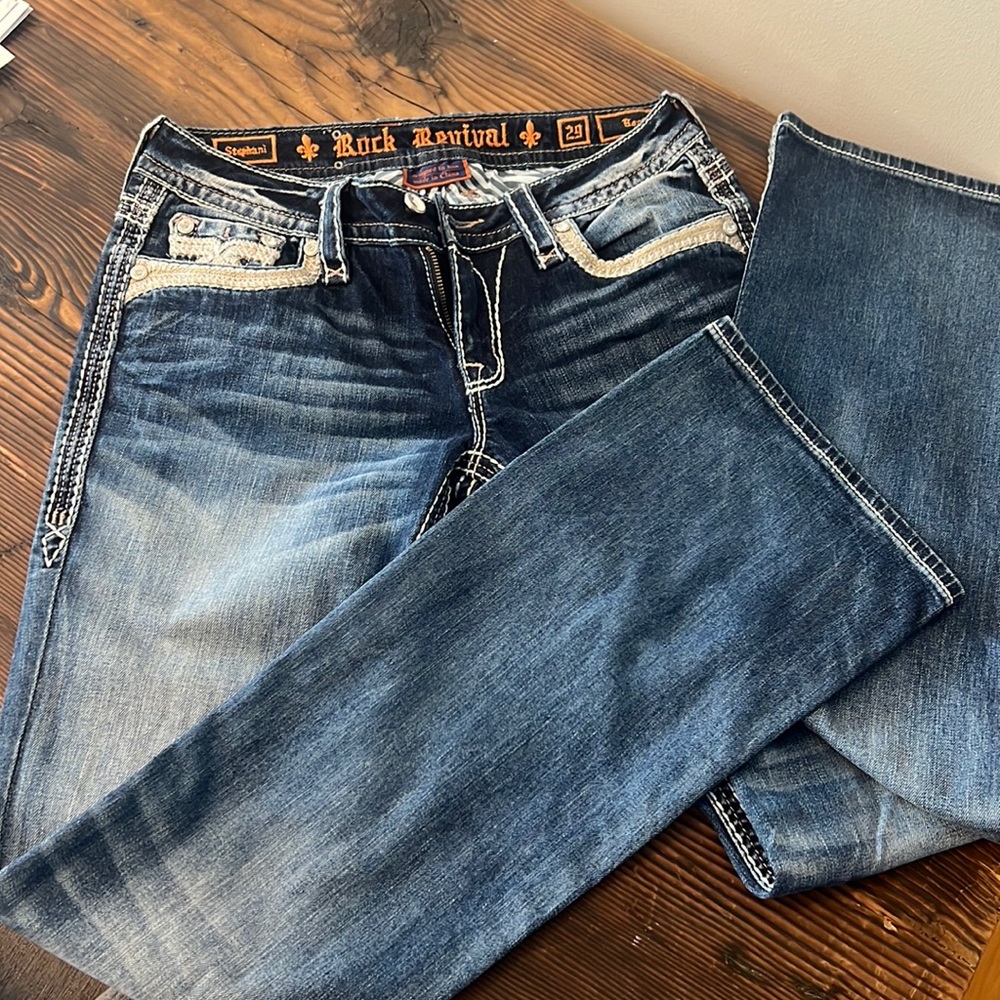 NWOT women’s Rock Revival Stephanie jeans 29x34